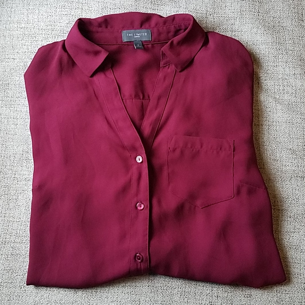 The Limited Ashton Blouse S Red